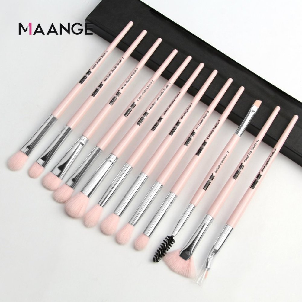 12Pcs Makeup Brushes Set Eyeliner Eyelash Eyebrow